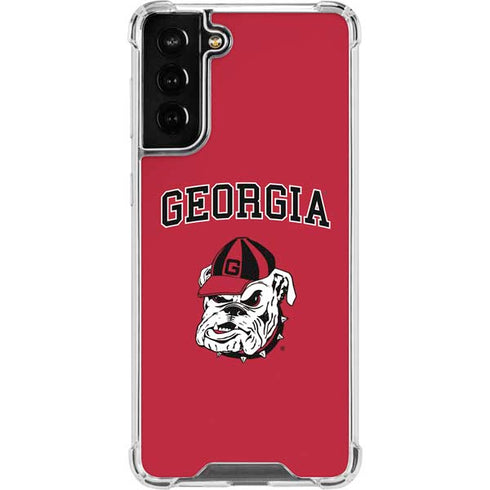 University of Georgia Bulldogs Galaxy S21 FE Clear Case